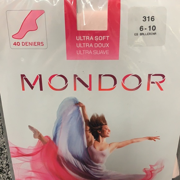 Mondor Ultra Soft Footed Pink Tights girls sz 6-10 - Picture 2 of 9